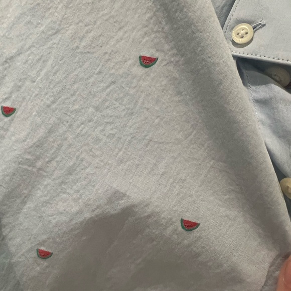 7 DIAMONDS MENS BUTTON DOWN SHIRT (with watermelon print) - Picture 3 of 3